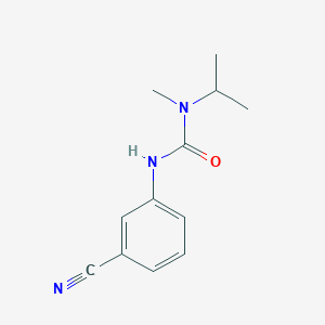 molecular formula C12H15N3O B13995903 N'-(3-Cyanophenyl)-N-methyl-N-propan-2-ylurea CAS No. 918813-29-3