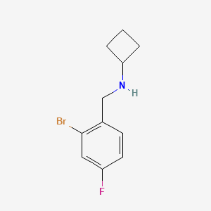N-[(2-bromo-4-fluorophenyl)methyl]cyclobutanamine