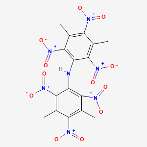 molecular formula C16H13N7O12 B13995926 n-(3,5-Dimethyl-2,4,6-trinitrophenyl)-3,5-dimethyl-2,4,6-trinitroaniline CAS No. 5369-24-4