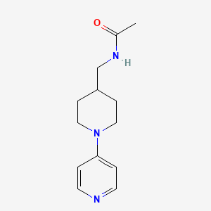 molecular formula C13H19N3O B13995953 N-((1-(pyridin-4-yl)piperidin-4-yl)methyl)acetamide 