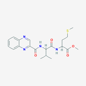 molecular formula C20H26N4O4S B13995971 Methyl n-(quinoxalin-2-ylcarbonyl)valylmethioninate CAS No. 21691-84-9