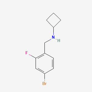 N-[(4-bromo-2-fluorophenyl)methyl]cyclobutanamine