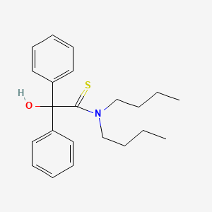 molecular formula C22H29NOS B13995990 N,N-dibutyl-2-hydroxy-2,2-diphenylethanethioamide CAS No. 59408-53-6