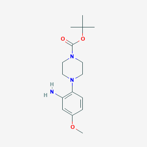 molecular formula C16H25N3O3 B13996009 Tert-butyl 4-(2-amino-4-methoxyphenyl)piperazine-1-carboxylate 