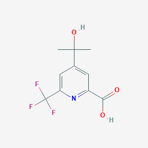 molecular formula C10H10F3NO3 B13996025 4-(1-Hydroxy-1-methylethyl)-6-(trifluoromethyl)pyridine-2-carboxylic acid 