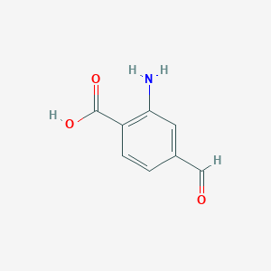 molecular formula C8H7NO3 B13996083 Benzoic acid, 2-amino-4-formyl- CAS No. 27867-48-7