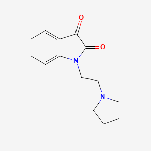 molecular formula C14H16N2O2 B13996086 1H-Indole-2,3-dione, 1-[2-(1-pyrrolidinyl)ethyl]- CAS No. 115571-79-4