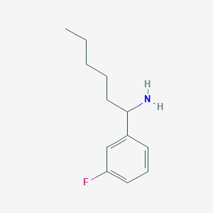 molecular formula C12H18FN B1399612 1-(3-Fluorophenyl)hexan-1-amine CAS No. 1247813-16-6