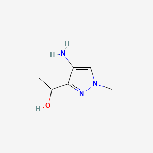 molecular formula C6H11N3O B13996150 1-(4-Amino-1-methyl-1H-pyrazol-3-yl)ethan-1-ol 