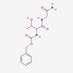 molecular formula C14H19N3O5 B13996158 N-[(Benzyloxy)carbonyl]threonylglycinamide CAS No. 68016-47-7