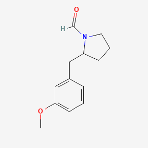 molecular formula C13H17NO2 B13996178 2-[(3-Methoxyphenyl)methyl]pyrrolidine-1-carbaldehyde CAS No. 82589-47-7