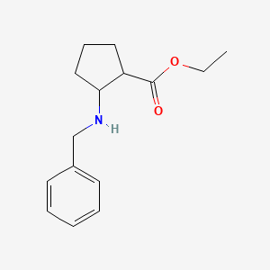 molecular formula C15H21NO2 B1399620 Ethyl 2-(benzylamino)cyclopentanecarboxylate CAS No. 1033755-97-3