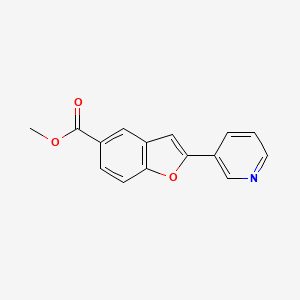 molecular formula C15H11NO3 B1399623 2-Pyridin-3-yl-benzofuran-5-carboxylic acid methyl ester CAS No. 1154060-92-0