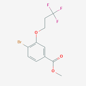 molecular formula C11H10BrF3O3 B1399624 Methyl 4-bromo-3-(3,3,3-trifluoropropoxy)benzoate CAS No. 1154061-20-7