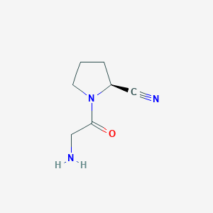molecular formula C7H11N3O B1399625 (S)-1-(2-Aminoacetyl)pyrrolidine-2-carbonitrile CAS No. 914070-99-8