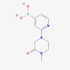 molecular formula C10H14BN3O3 B13996251 (2-(4-Methyl-3-oxopiperazin-1-yl)pyridin-4-yl)boronic acid 