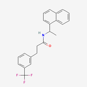 molecular formula C22H20F3NO B1399626 N-(1-(Naphthalen-1-yl)ethyl)-3-(3-(trifluoromethyl)phenyl)propanamide CAS No. 955371-05-8