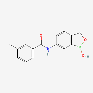 molecular formula C15H14BNO3 B13996269 N-(1,3-dihydro-1-hydroxy-2,1-benzoxaborol-6-yl)-3-methylbenzamide 