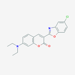 molecular formula C20H17ClN2O3 B139963 3-(5-Chlorobenzoxazol-2-yl)-7-diethylaminocoumarin CAS No. 129038-03-5
