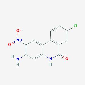 molecular formula C13H8ClN3O3 B13996322 3-Amino-8-chloro-2-nitrophenanthridin-6(5h)-one CAS No. 26689-70-3