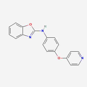 molecular formula C18H13N3O2 B13996340 N-[4-(4-pyridinyloxy)phenyl]-2-Benzoxazolamine CAS No. 850258-31-0
