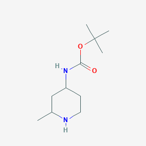 molecular formula C11H22N2O2 B1399635 (2-Methyl-piperidin-4-yl)-carbamic acid tert-butyl ester CAS No. 1281674-64-3