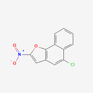molecular formula C12H6ClNO3 B13996353 NAPHTHO(1,2-b)FURAN, 5-CHLORO-2-NITRO- CAS No. 75965-77-4