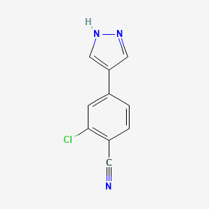 molecular formula C10H6ClN3 B1399639 2-chloro-4-(1H-pyrazol-4-yl)benzonitrile CAS No. 1126779-37-0