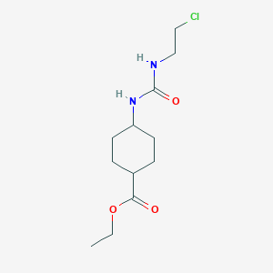 molecular formula C12H21ClN2O3 B13996399 Ethyl 4-(2-chloroethylcarbamoylamino)cyclohexane-1-carboxylate CAS No. 13908-22-0