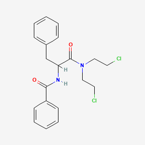 molecular formula C20H22Cl2N2O2 B13996407 n|A-benzoyl-n,n-bis(2-chloroethyl)phenylalaninamide CAS No. 3183-30-0