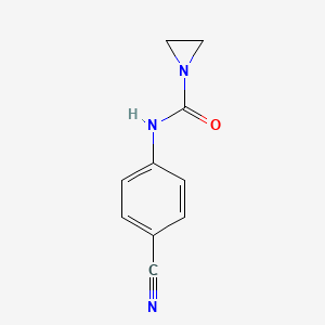 molecular formula C10H9N3O B13996433 n-(4-Cyanophenyl)aziridine-1-carboxamide CAS No. 13907-83-0