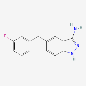 molecular formula C14H12FN3 B13996497 5-(3-fluorobenzyl)-1H-indazol-3-amine 