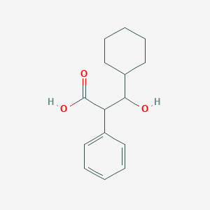 molecular formula C15H20O3 B13996505 3-Cyclohexyl-3-hydroxy-2-phenylpropanoic acid CAS No. 5449-32-1