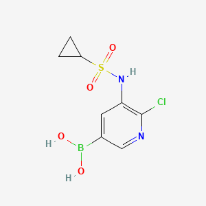 molecular formula C8H10BClN2O4S B13996530 6-Chloro-5-(cyclopropanesulfonamido)pyridin-3-ylboronic acid 