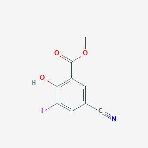 molecular formula C9H6INO3 B1399656 Methyl 5-cyano-2-hydroxy-3-iodobenzoate CAS No. 952302-09-9