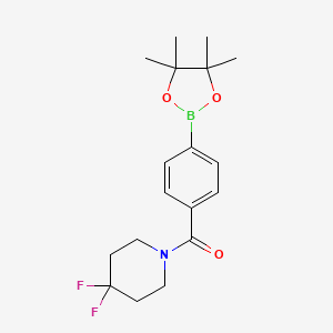 (4,4-Difluoropiperidin-1-yl)(4-(4,4,5,5-tetramethyl-1,3,2-dioxaborolan-2-yl)phenyl)methanone