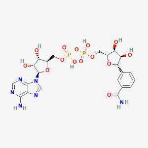 molecular formula C22H28N6O14P2 B139966 Benzamide adenine nucleotide CAS No. 156724-91-3
