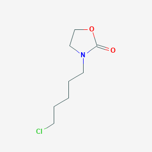 molecular formula C8H14ClNO2 B13996601 3-(5-Chloropentyl)-1,3-oxazolidin-2-one 