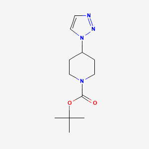 molecular formula C12H20N4O2 B13996616 tert-butyl 4-(1H-1,2,3-triazol-1-yl)piperidine-1-carboxylate 