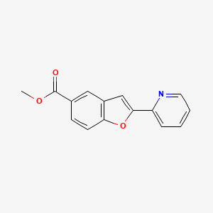 molecular formula C15H11NO3 B1399663 2-Pyridin-2-yl-benzofuran-5-carboxylic acid methyl ester CAS No. 1154060-91-9