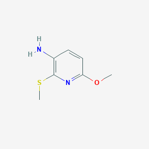 molecular formula C7H10N2OS B13996651 6-Methoxy-2-(methylsulfanyl)pyridin-3-amine CAS No. 98334-50-0
