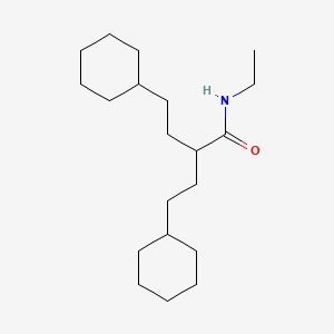 molecular formula C20H37NO B13996664 alpha-(2-Cyclohexylethyl)-N-ethylcyclohexanebutyramide CAS No. 5437-89-8