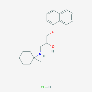 molecular formula C20H28ClNO2 B139967 1-((1-Methylcyclohexyl)amino)-3-(1-naphthalenyloxy)-2-propanol hydrochloride CAS No. 130260-25-2