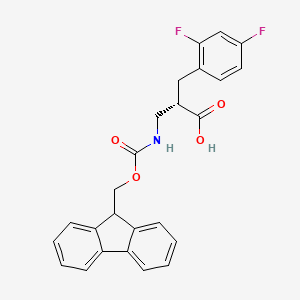 molecular formula C25H21F2NO4 B13996714 Fmoc-(s)-3-amino-2-(2,4-difluorobenzyl)propanoic acid 