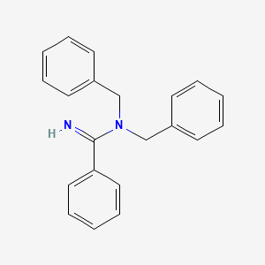 molecular formula C21H20N2 B13996715 N,N-dibenzylbenzenecarboximidamide CAS No. 5435-86-9