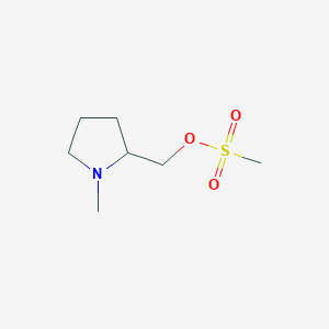 molecular formula C7H15NO3S B13996740 (1-Methylpyrrolidin-2-yl)methyl methanesulfonate 