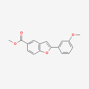 molecular formula C17H14O4 B1399675 Methyl 2-(3-methoxyphenyl)benzofuran-5-carboxylate CAS No. 1154060-67-9