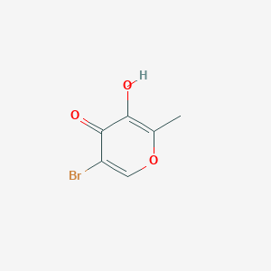 molecular formula C6H5BrO3 B13996761 5-Bromo-3-hydroxy-2-methylpyran-4-one CAS No. 71001-54-2
