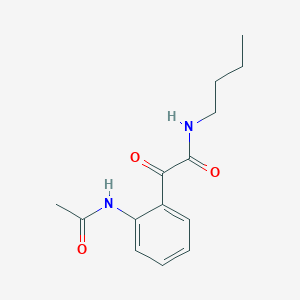 molecular formula C14H18N2O3 B13996787 2-(2-Acetylamino-phenyl)-N-butyl-2-oxo-acetamide CAS No. 33090-82-3