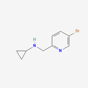 molecular formula C9H11BrN2 B1399682 N-[(5-bromopyridin-2-yl)methyl]cyclopropanamine CAS No. 1342791-52-9